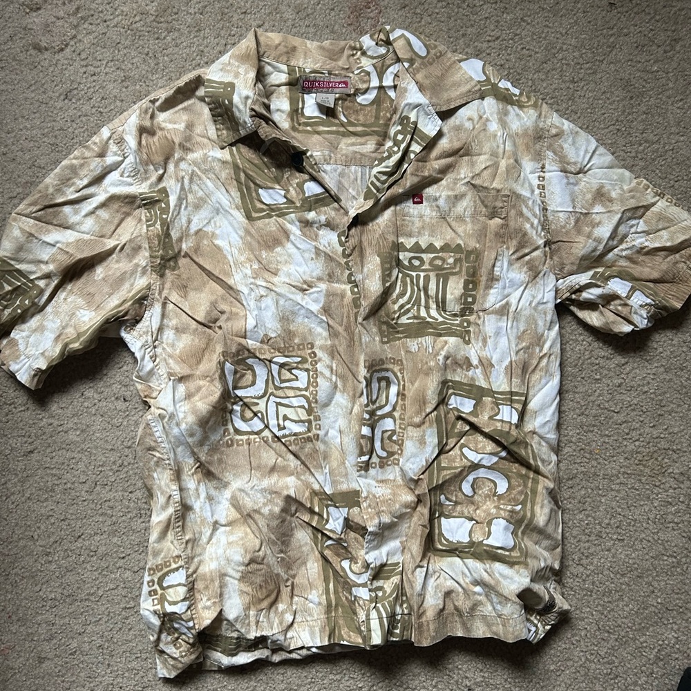 Hawaiian Button Up Shirt Large